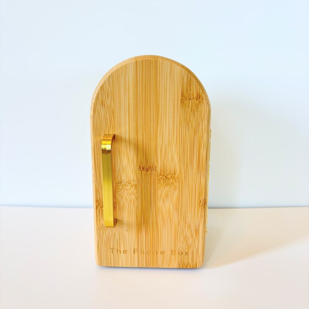 Papaya The Phone Box Bamboo Cell Phone Holder Family Organizer